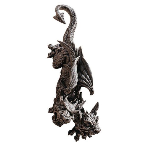 Gothic Winged Gargoyle On Warning Protected By Gargoyles